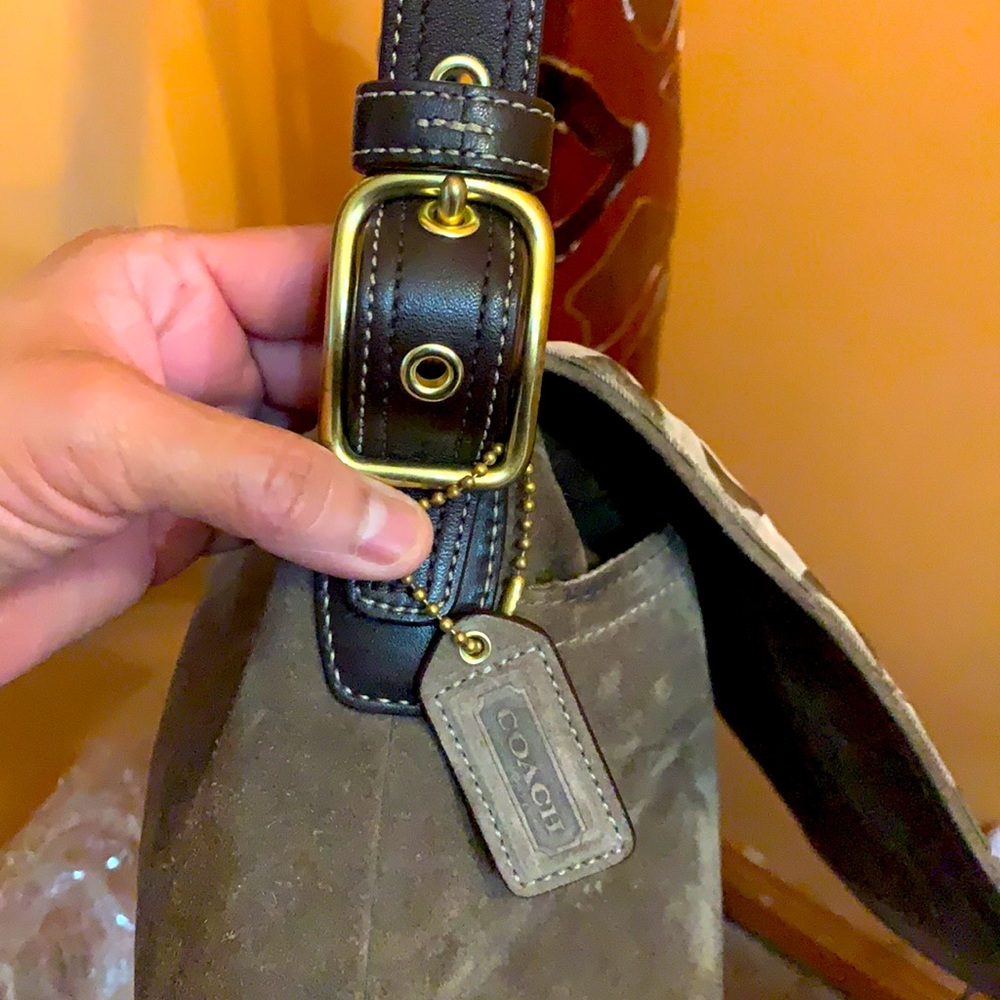 Coach suede brown flap leather purse! - Picture 11 of 11